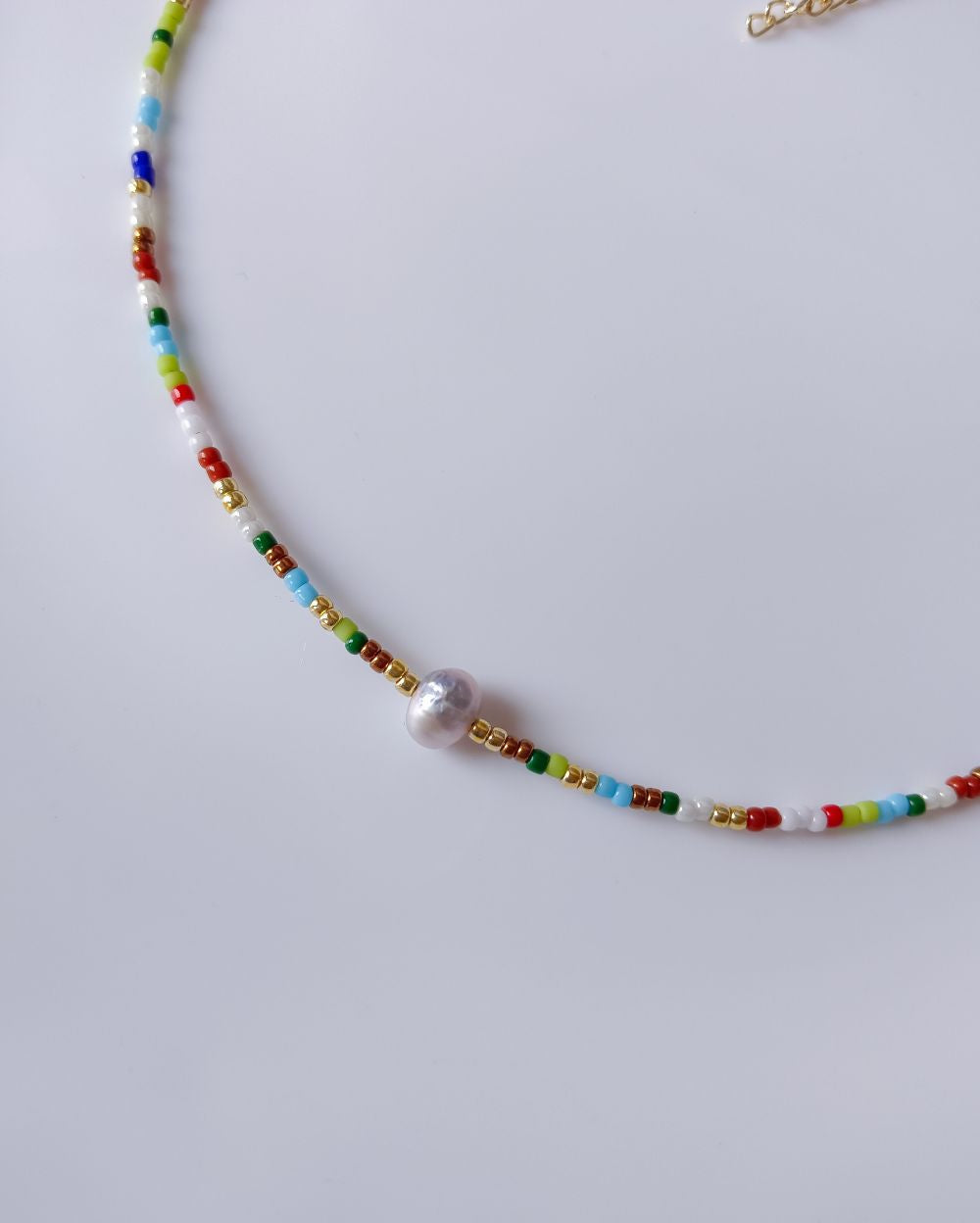 Summer strike inspired yeo reum necklace for girls. Minimal and boho necklace that is made with high quality Japanese seed beads