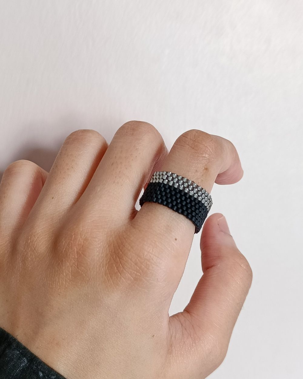 Black Miyuki Bands that is handmade with the finest Japanese Miyuki beads and is available in all the sizes