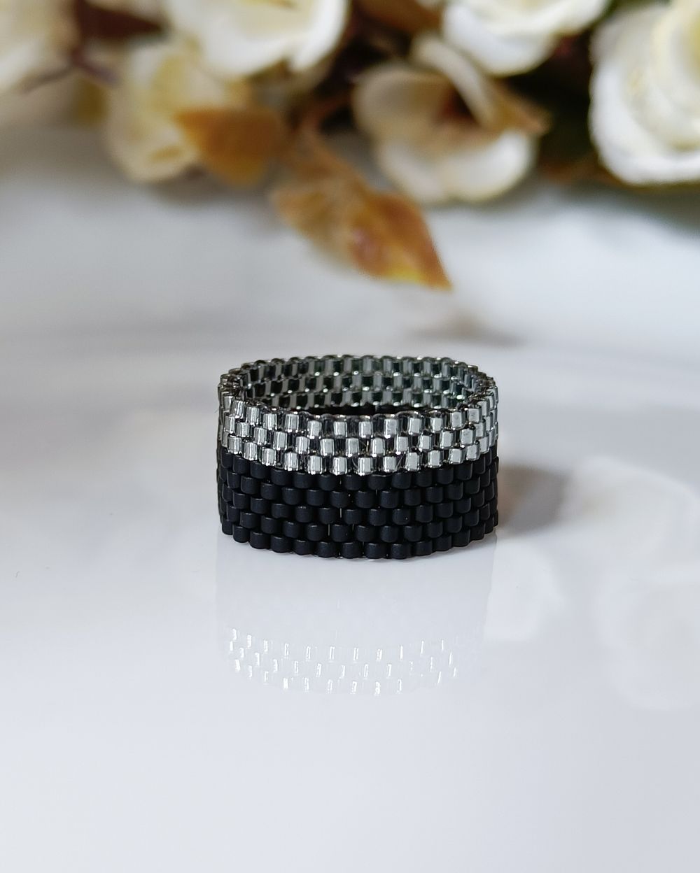 Miyuki beaded bands that is handmade with the finest Miyuki seed beads and available in all the sizes