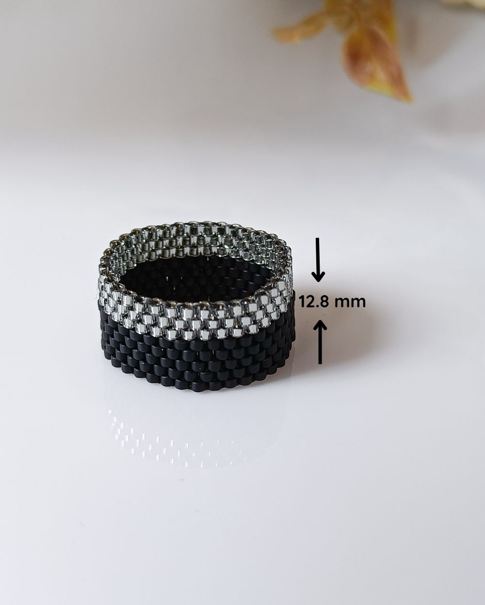 Handmade Black Miyuki bands in India that is made with the finest Japanese Miyuki Bands and available in all the sizes