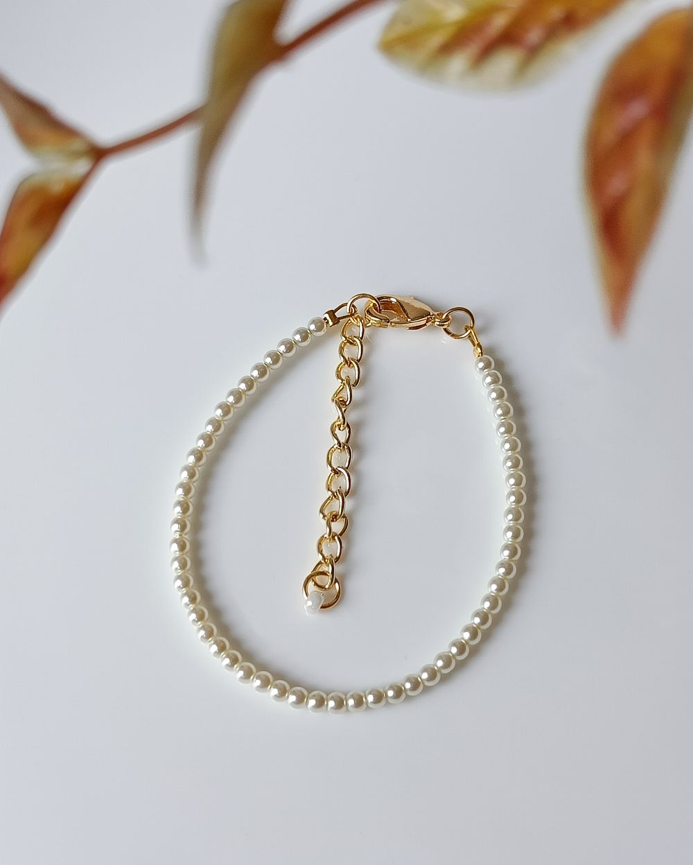Dainty and minimal pearl bracelets in India