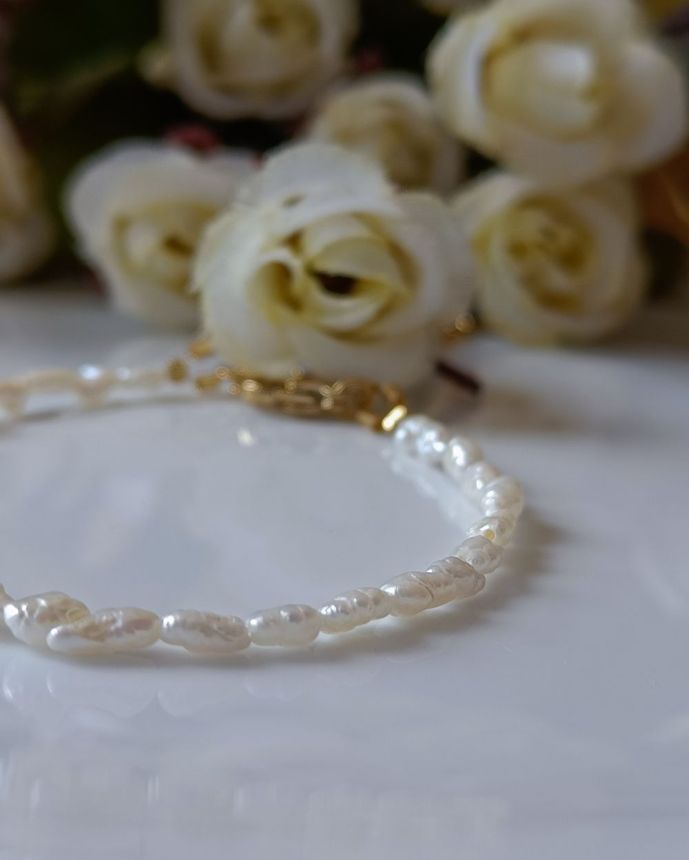 Dainty Freshwater Pearls Bracelet - Stainless Steel