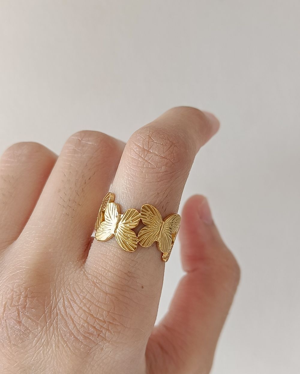 Butterfly Band - 18K PVD Plated Stainless Steel