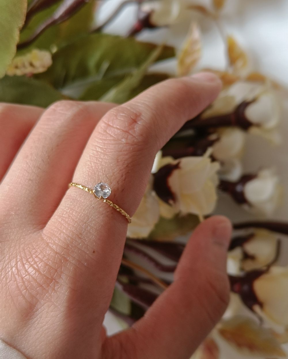 Dainty Zircon Band - 18K PVD Plated Stainless Steel