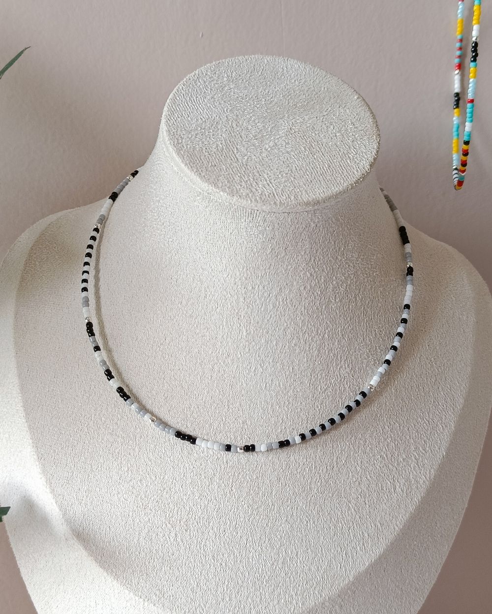 Dainty Bracelet/Necklace - Black and White