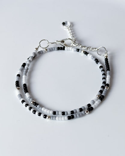 Wrap Bracelet - Black and White