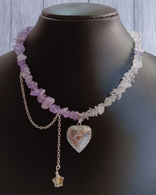 Stereo Hearts - Semi-precious stone Necklace