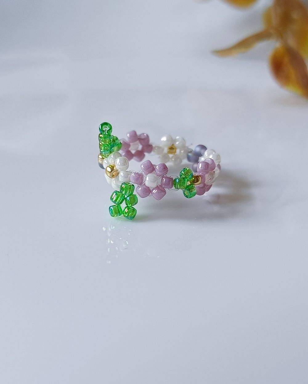 Beaded Ring - Fleur