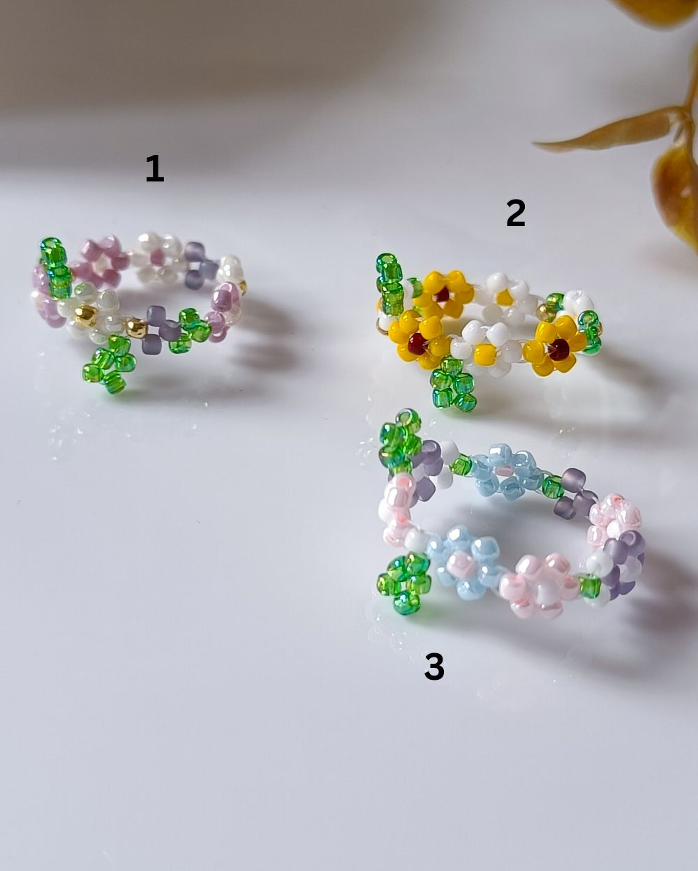 Beaded Ring - Fleur