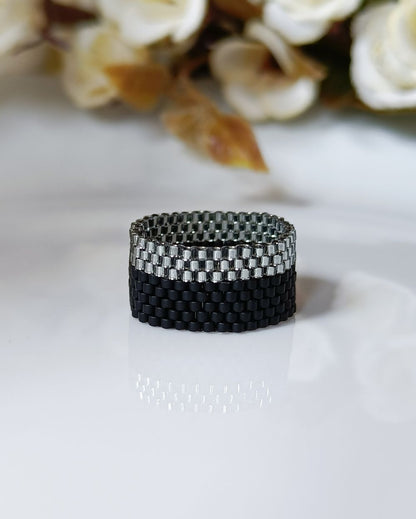Miyuki beaded bands that is handmade with the finest Miyuki seed beads and available in all the sizes