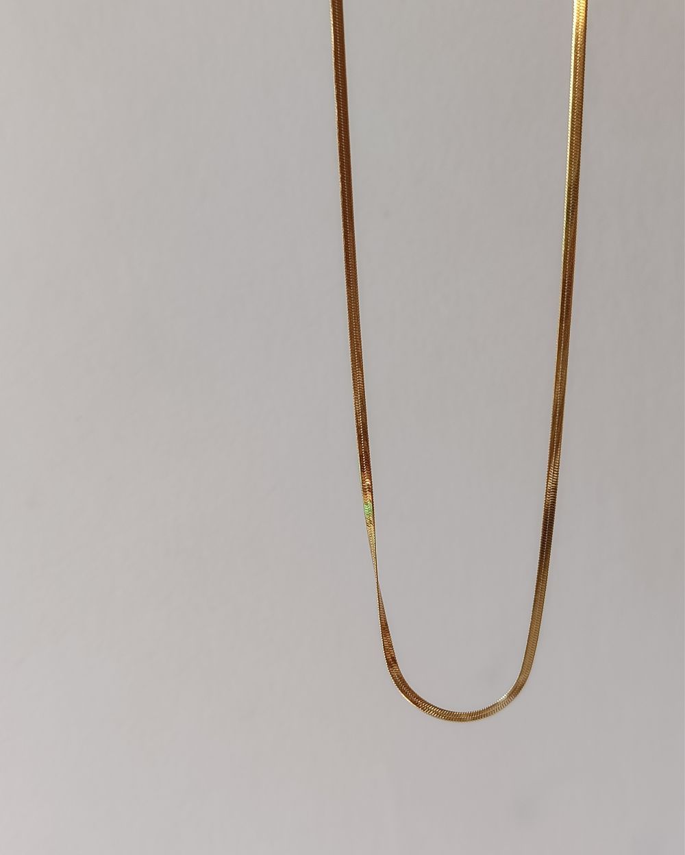 Thin Snake Chain Necklace - 18K PVD Plated Stainless Steel