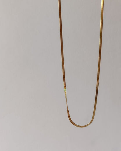 Thin Snake Chain Necklace - 18K PVD Plated Stainless Steel