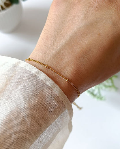 Ball Chain Bracelet - 18K PVD Plated Stainless Steel