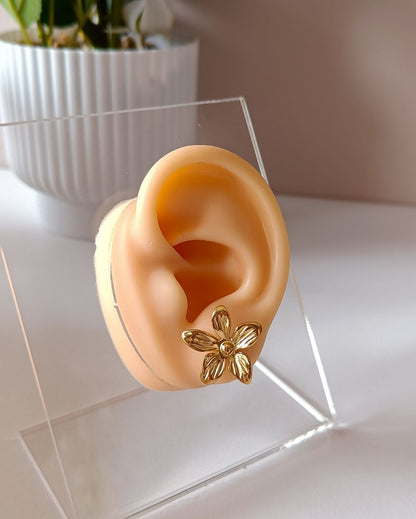 Flower Petal Stud - 18K PVD Plated Stainless Steel