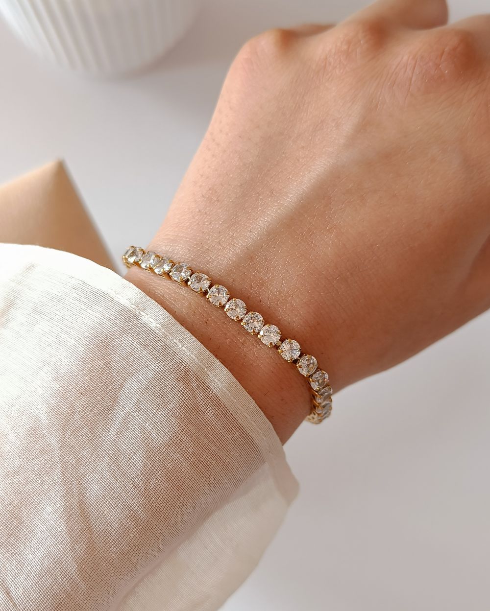 Tennis Bracelet - 18K PVD Plated Stainless Steel