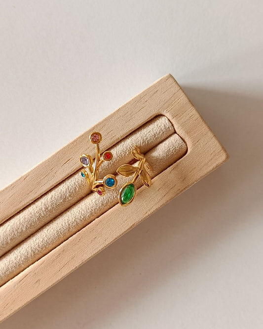 Vine Wrap Style Ring - 18K PVD Plated Stainless Steel