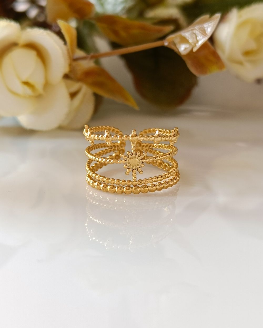 Radiant Stack Ring - 18K PVD Plated Stainless Steel