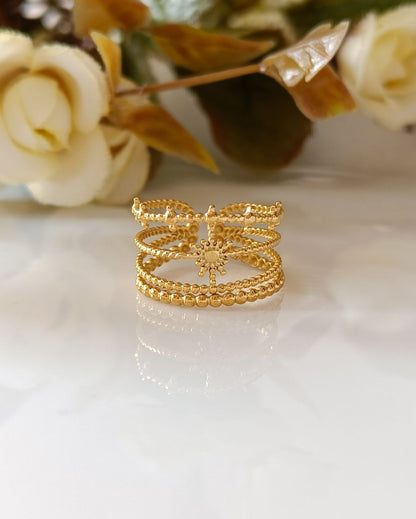 Radiant Stack Ring - 18K PVD Plated Stainless Steel