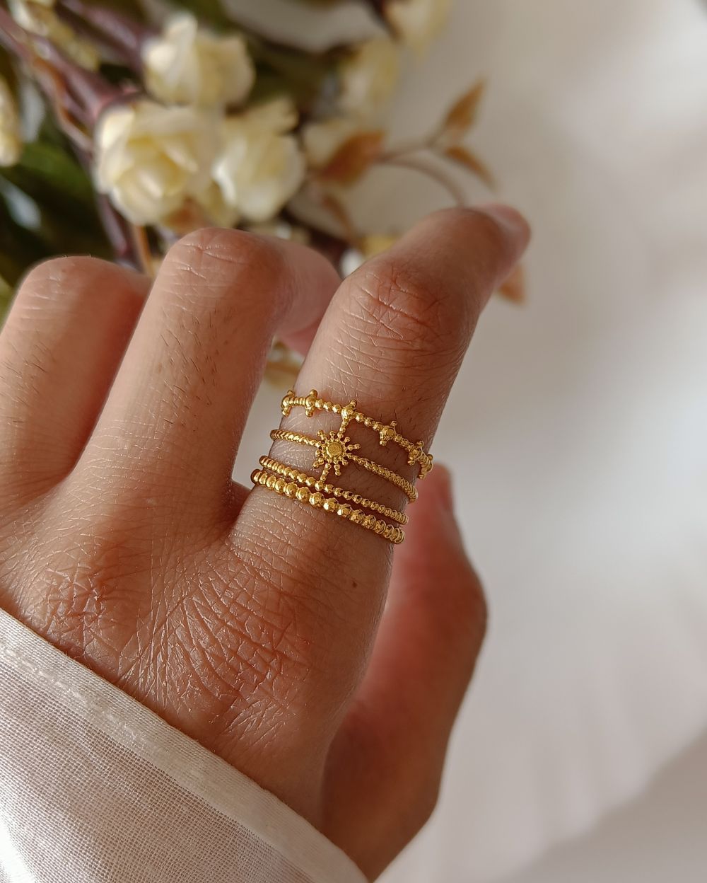 Radiant Stack Ring - 18K PVD Plated Stainless Steel