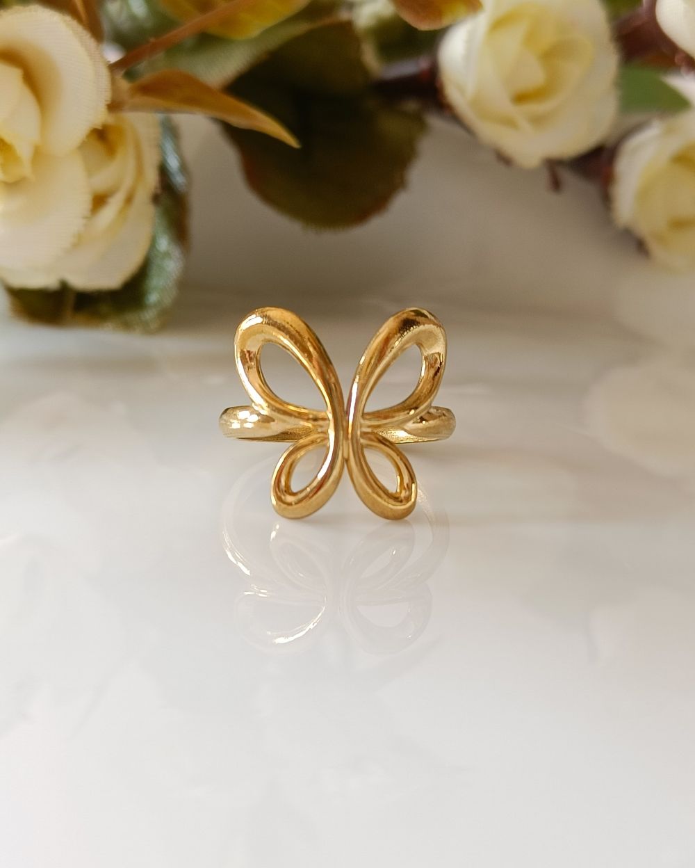 Butterfly Ring - 18K PVD Plated Stainless Steel