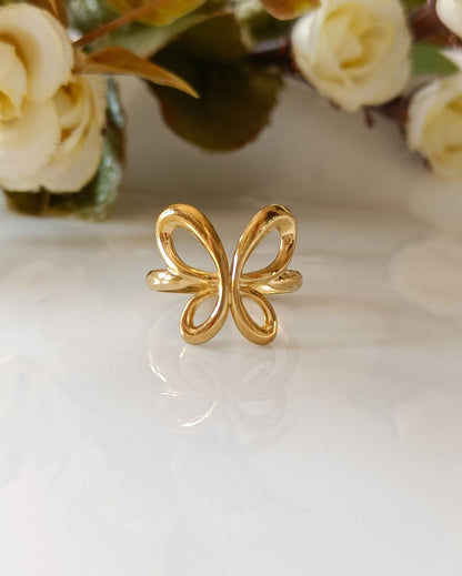 Butterfly Ring - 18K PVD Plated Stainless Steel