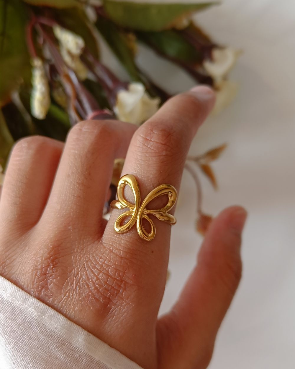 Butterfly Ring - 18K PVD Plated Stainless Steel