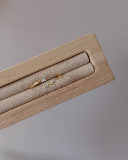 Soft Glow Zircon Ring - 18K PVD Plated Stainless Steel