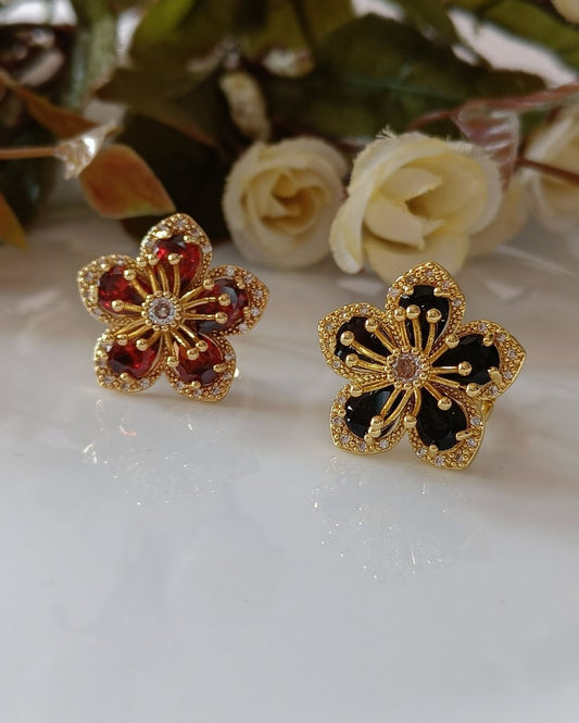 Midnight Bloom Ring - PVD Coated Copper