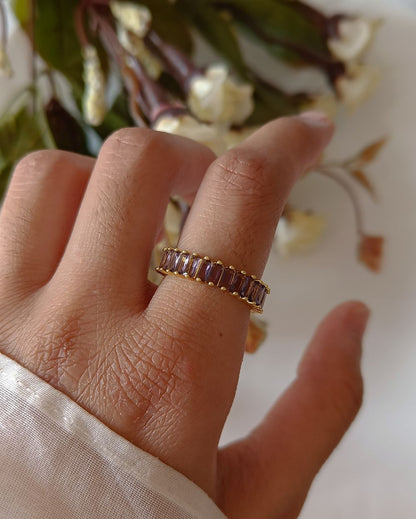 Color Band Ring - PVD Coated Copper