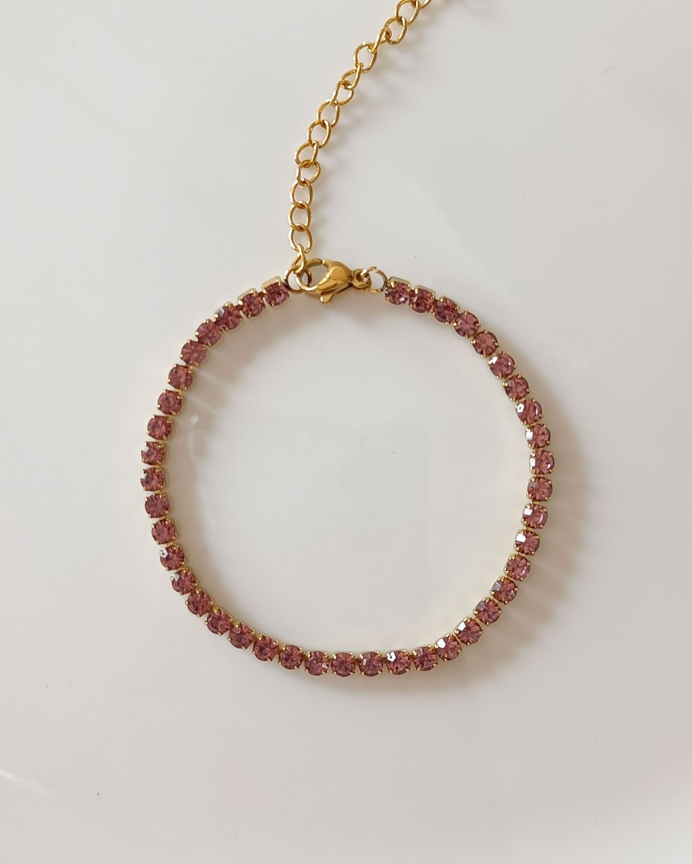 Purple Tennis Bracelet - 18K PVD Plated Stainless Steel