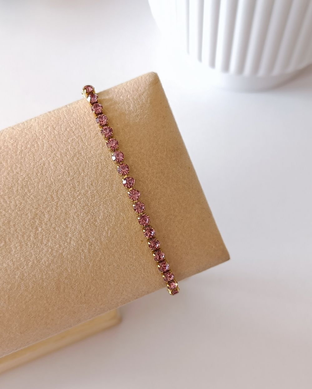 Purple Tennis Bracelet - 18K PVD Plated Stainless Steel