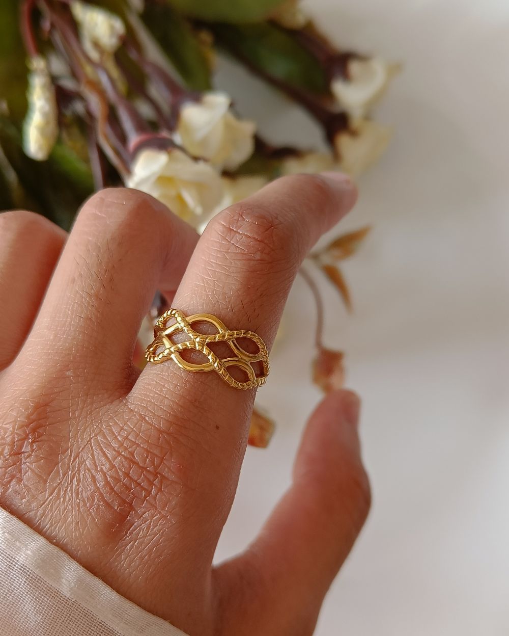 Loop Ring - 18K PVD Plated Stainless Steel