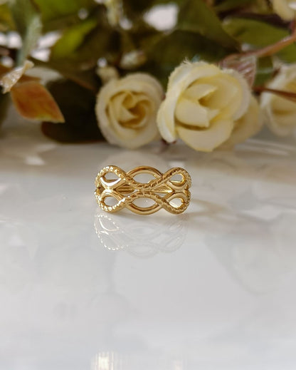Loop Ring - 18K PVD Plated Stainless Steel