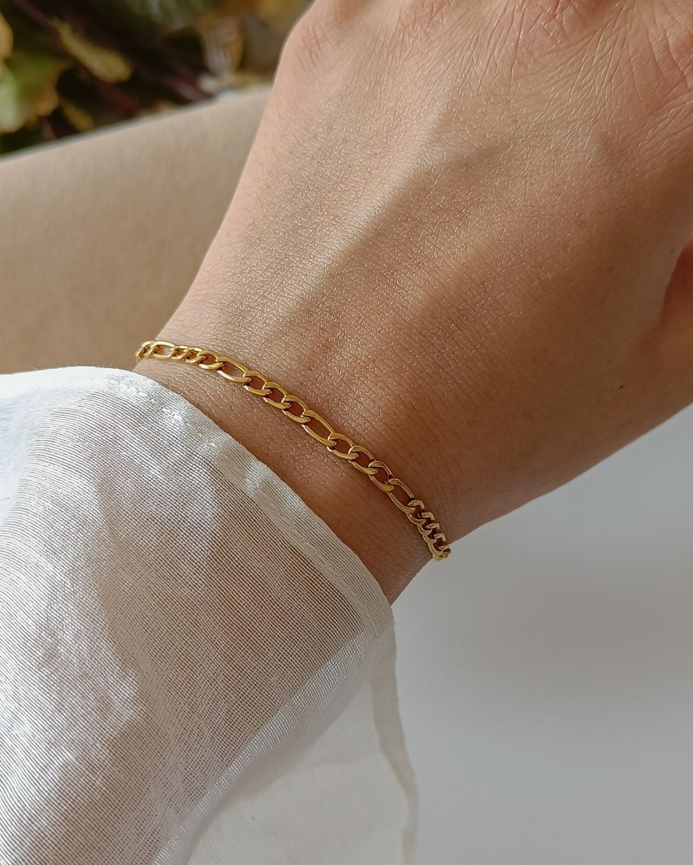 Figaro Link Bracelet - 18K PVD Plated Stainless Steel