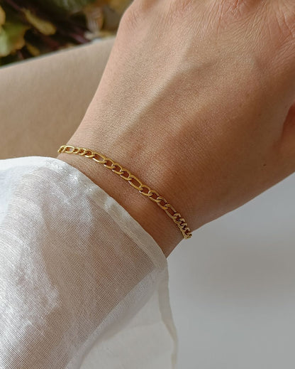 Figaro Link Bracelet - 18K PVD Plated Stainless Steel