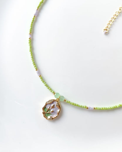 Pastel Garden Charm Necklace