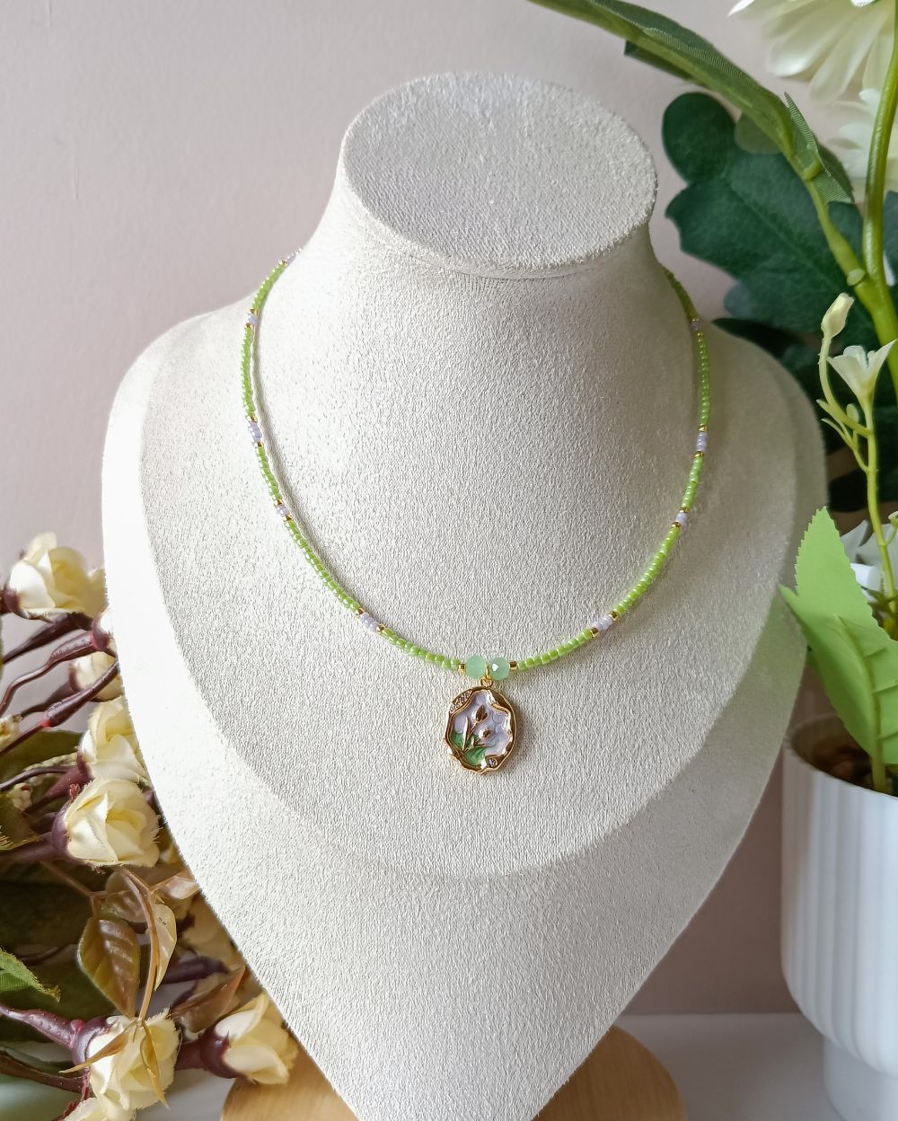 Pastel Garden Charm Necklace