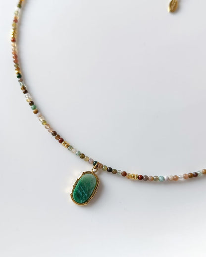 Indian Agate Beaded Necklace
