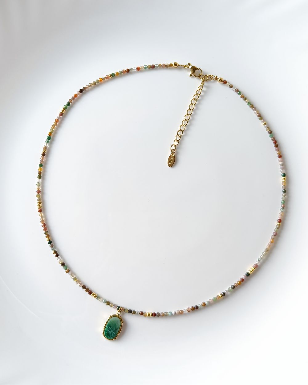 Indian Agate Beaded Necklace