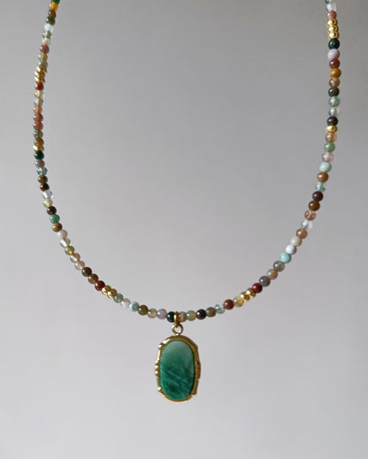 Indian Agate Beaded Necklace