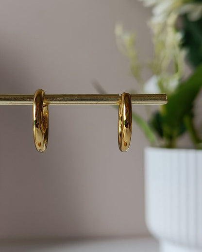 Classis Huggie Hoops - 18K PVD Plated Stainless Steel