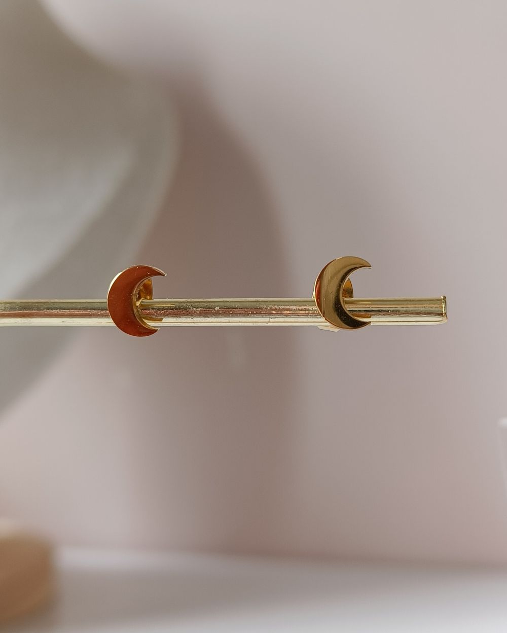 Moon Studs - 18K PVD Plated Stainless Steel