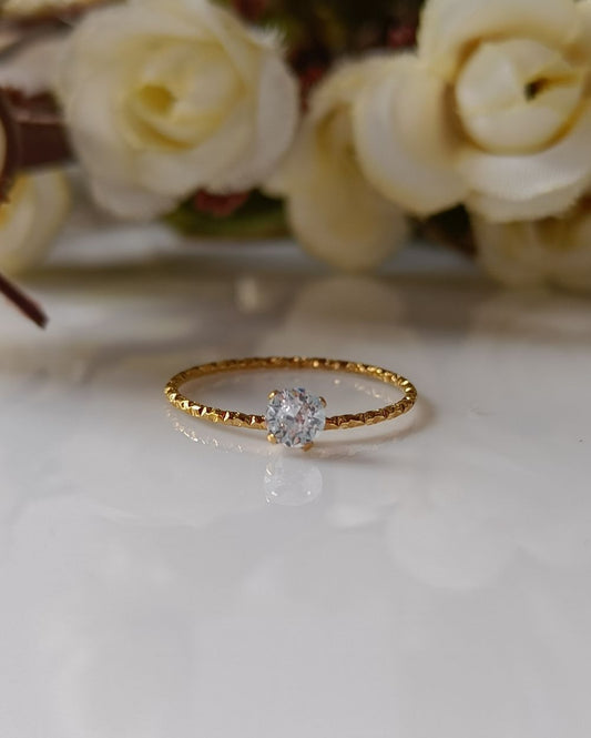 Dainty Zircon Band - 18K PVD Plated Stainless Steel