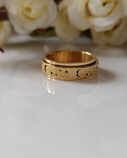 Stardust Spin Band - 18K PVD Plated Stainless Steel