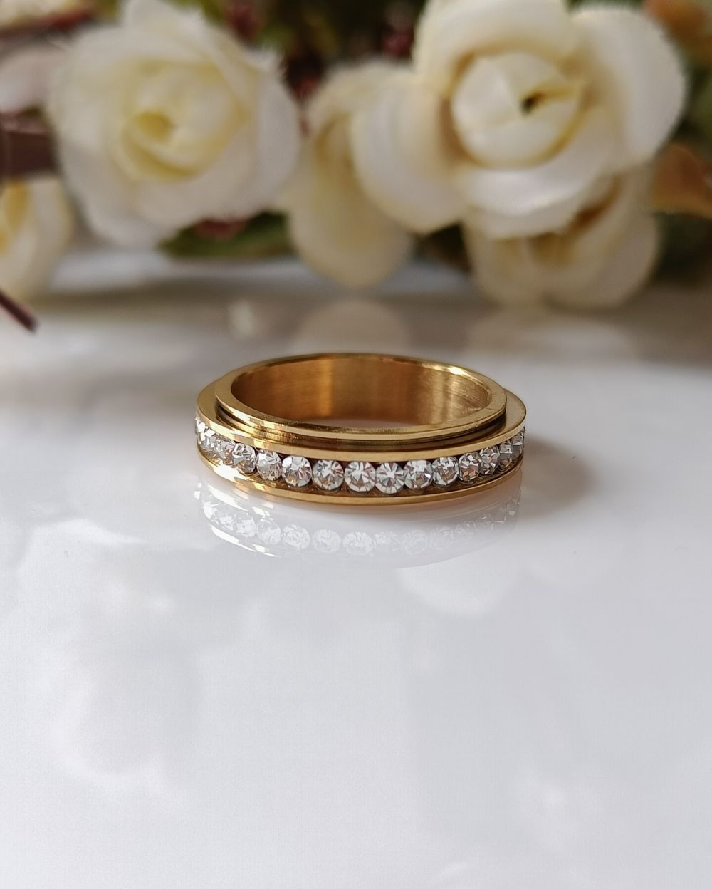 Dainty Spin Band - 18K PVD Plated Stainless Steel