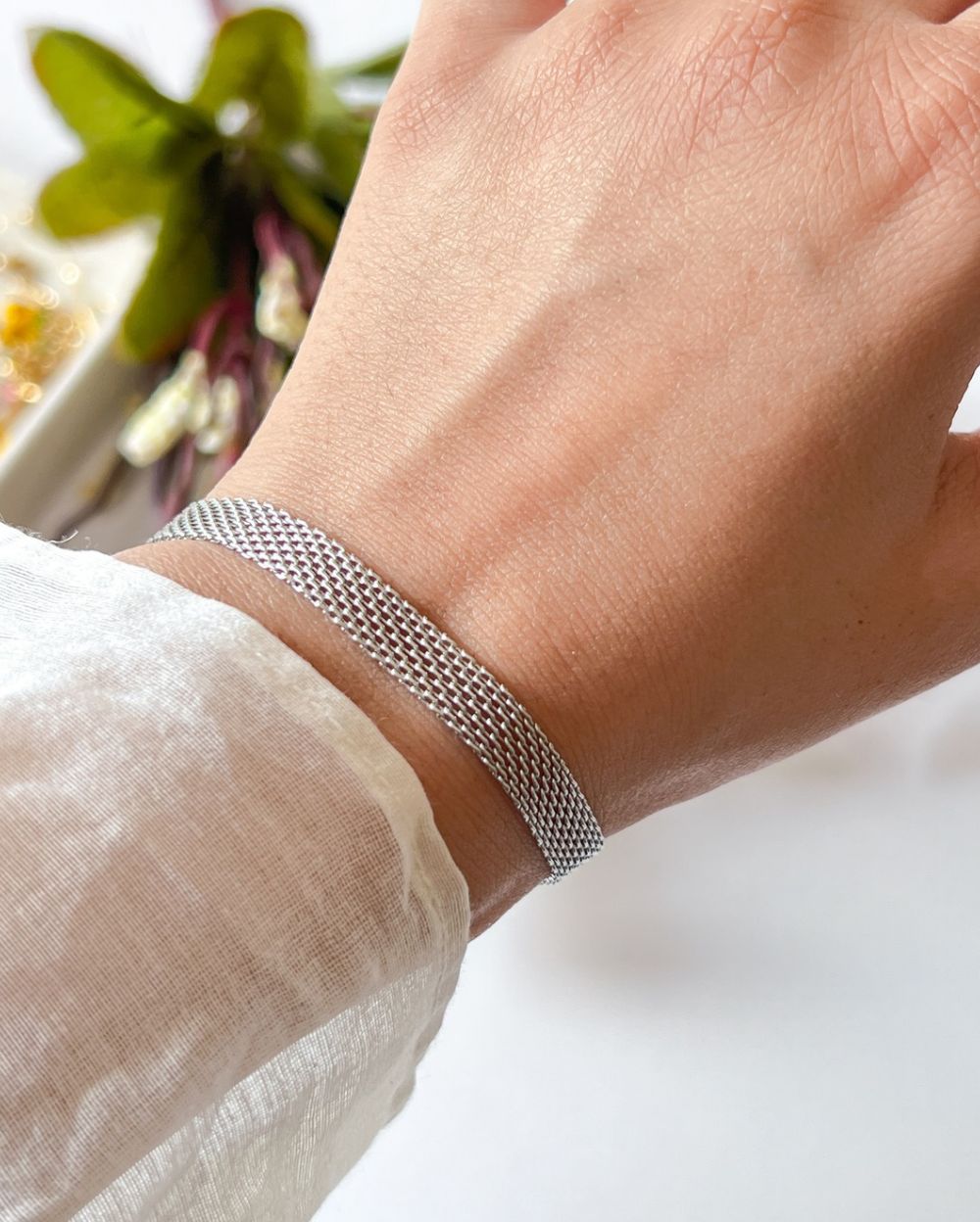 Mesh Chain Bracelet - 18K PVD Plated Stainless Steel