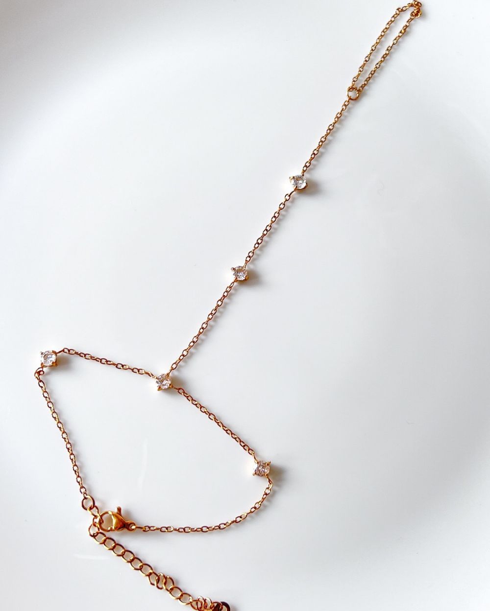 Zircon Handchain - 18K PVD Plated Stainless Steel