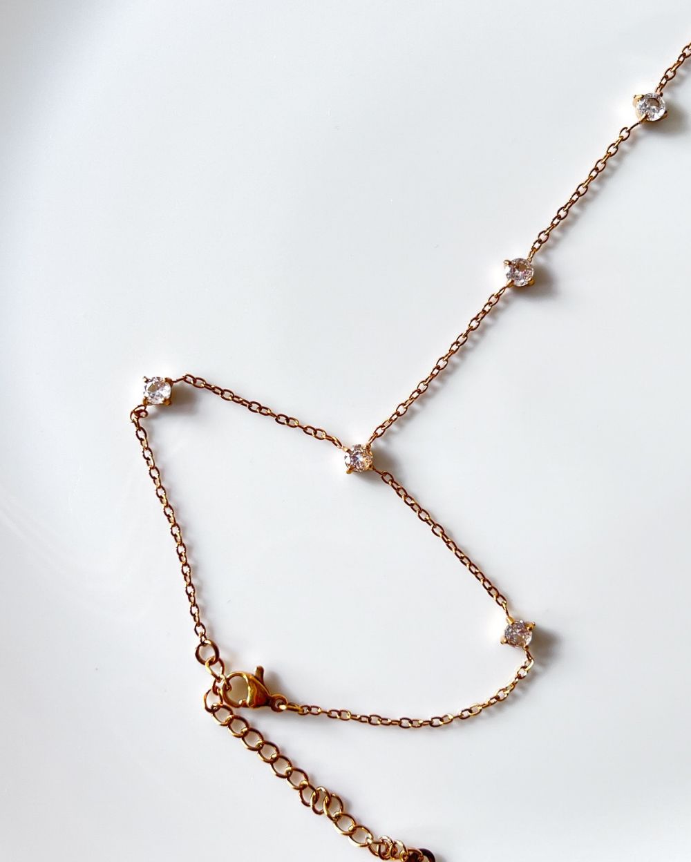 Zircon Handchain - 18K PVD Plated Stainless Steel