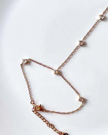 Zircon Handchain - 18K PVD Plated Stainless Steel