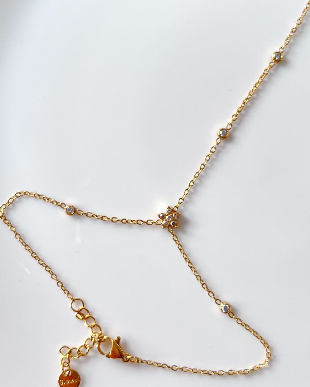 Sparkle Zircon Handchain - 18K PVD Plated Stainless Steel